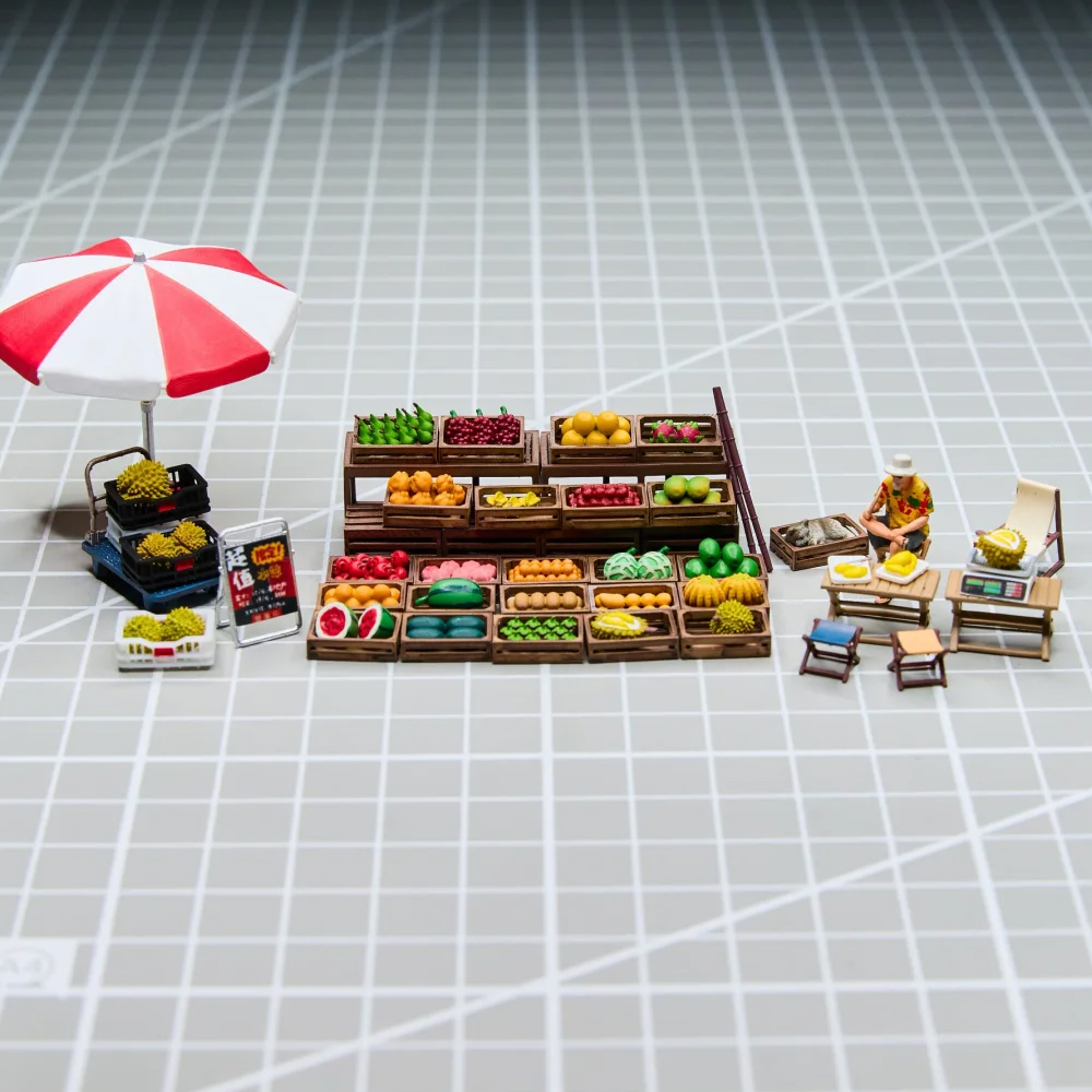 3D Printing Kit - Kicarmod 1/64 Fruit Stand Model Kit