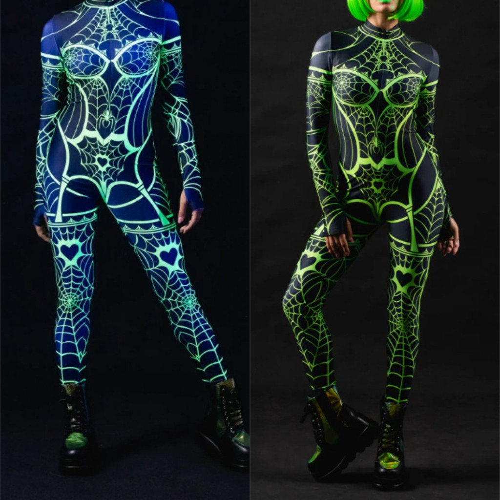 3D Printing Web - Unisex Cyber Punk Spider Web 3D