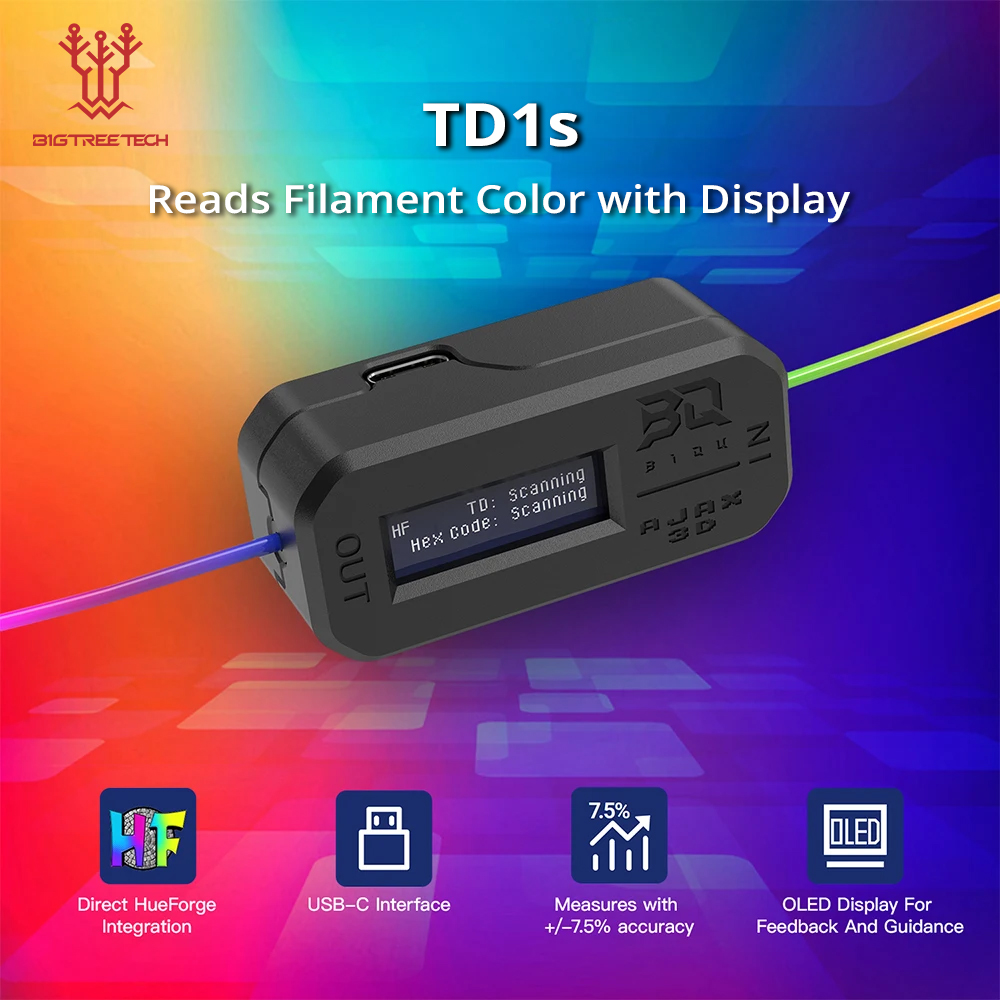 3D Printing Pdf - BIGTREETECH TD1s Reads Filament Color with
