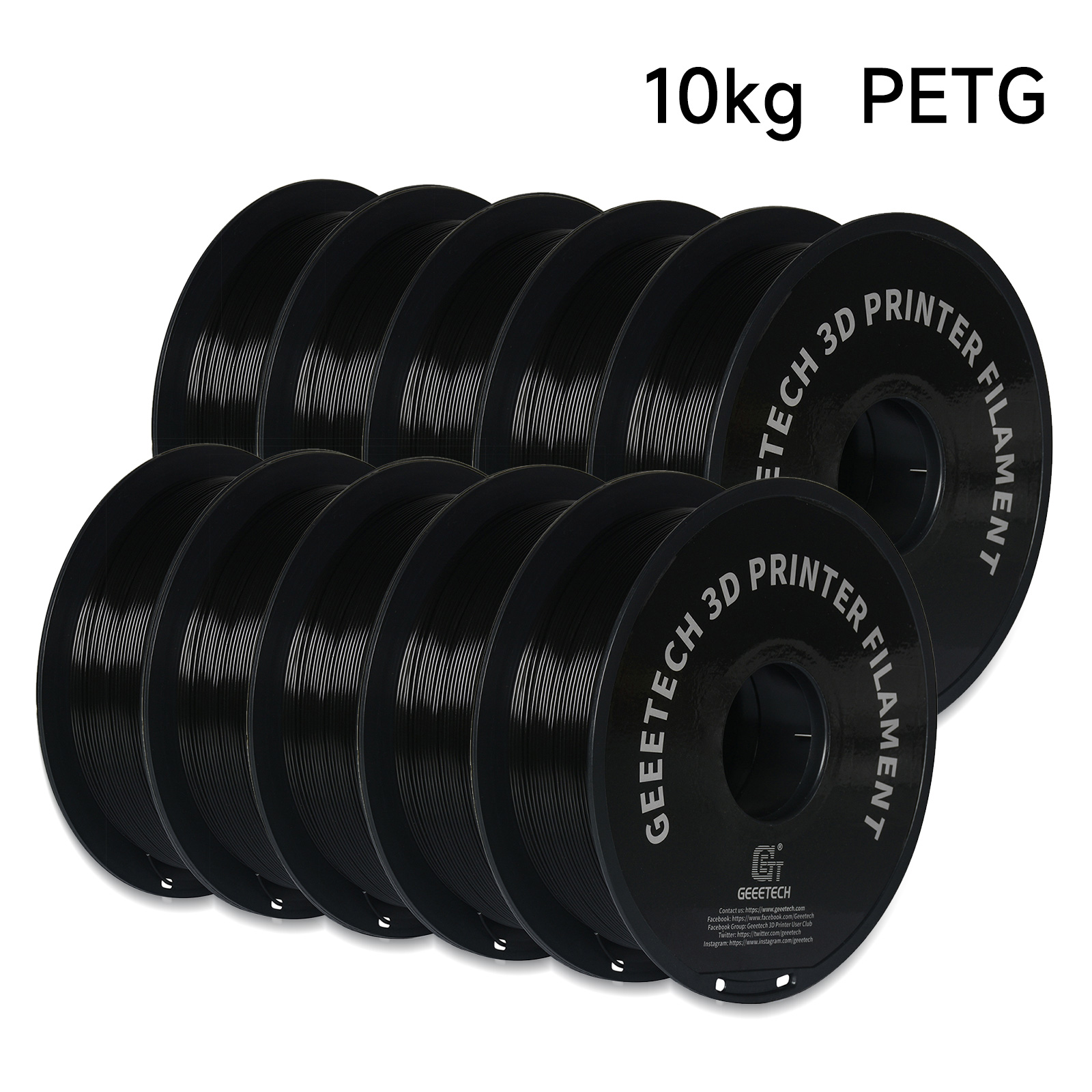 3D Printing Warehouse - Geeetech PETG 10kg 1.75mm Filament 3d