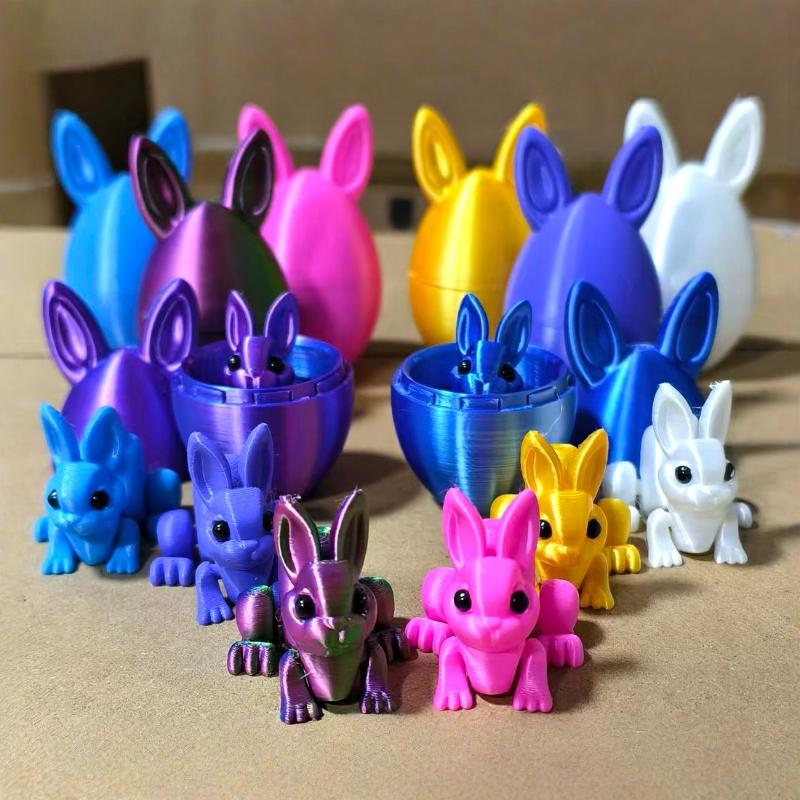 3D Printing Rabbit - 2Pcs Easter Rabbit Home Desktop Decoration