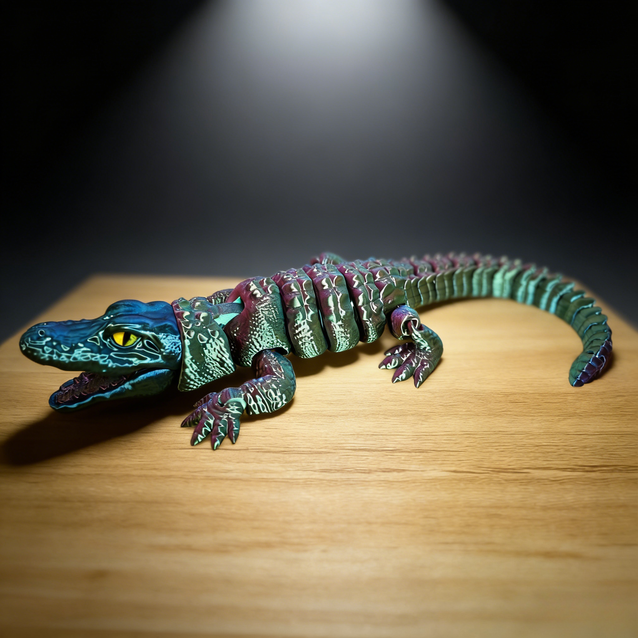 3D Printed Crocodile with Inte - 3D Printing Gif avis et prix