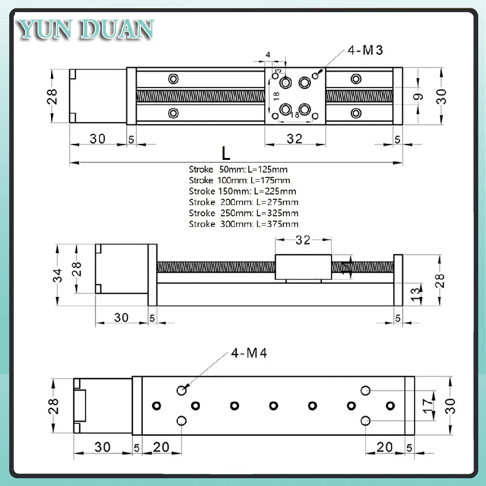 T-type Sliding Table Rail Line - Stepper Motor avis et prix