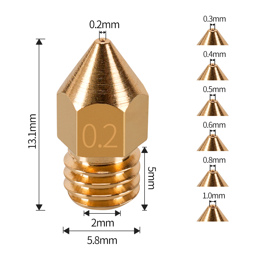 MK7 MK8 Nozzle 0.4mm 0.3mm 0.2 - 3D Printing Pdf avis et prix