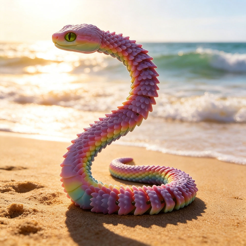 3D Printed Snake Decor 30cm Of - 3D Printing Gif avis et prix