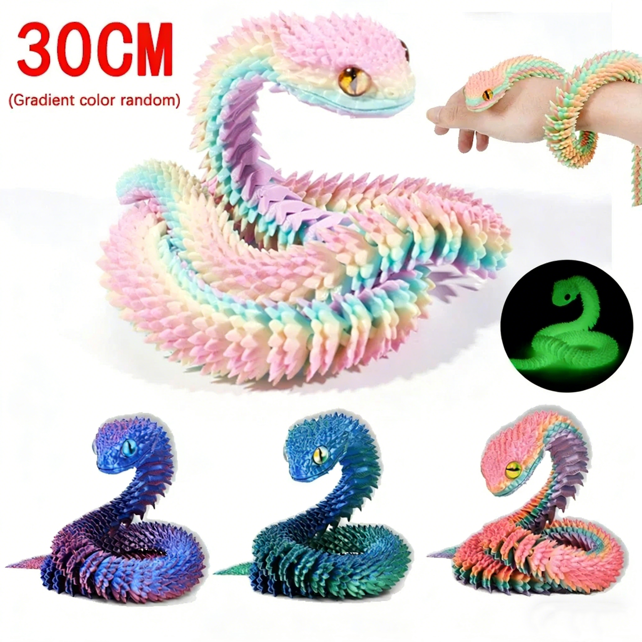 3D Printed Snake Decor 30cm Of - 3D Printing Gif avis et prix