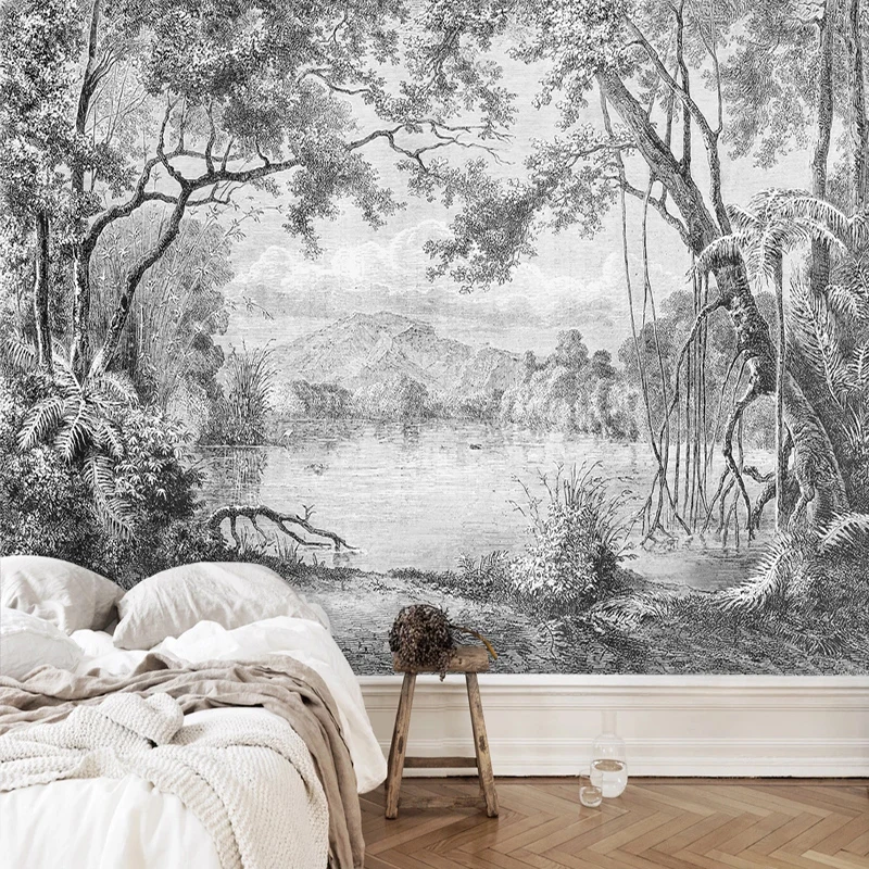 Papel Pintado Photo Black And  - 3D Printing Foto avis et prix