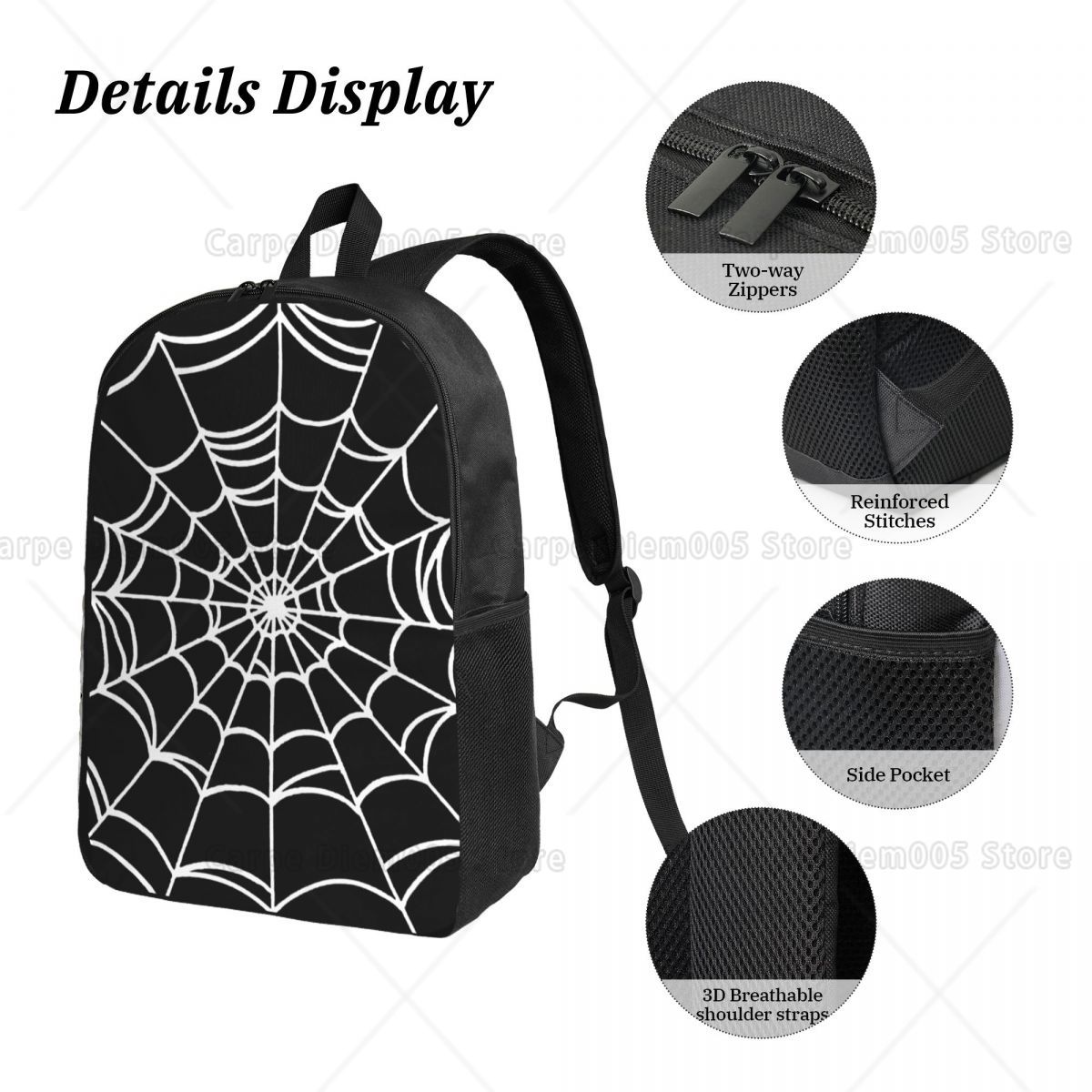 Black Web Spider Prints Backpa - 3D Printing Web avis et prix