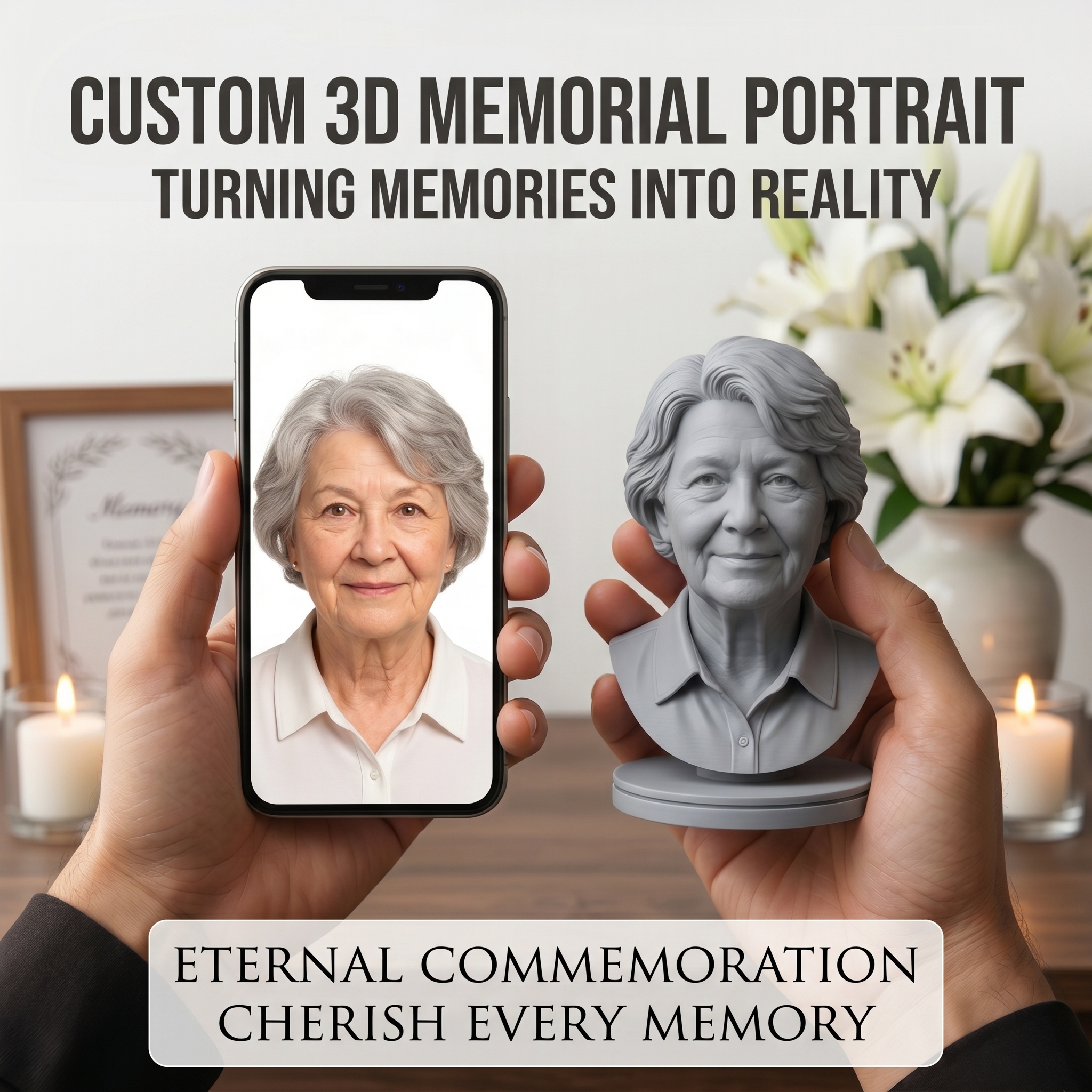 Personalized 3D Printed Bust F - 3D Printing Foto avis et prix