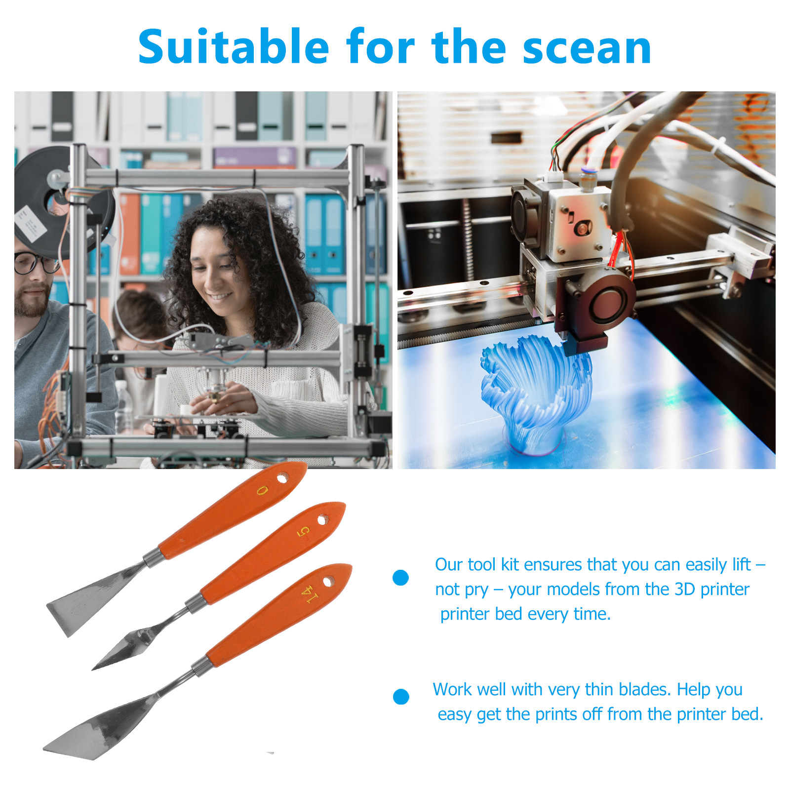 3Pcs 3D Printer Removal Tool S - Print Removal Spatula avis et prix