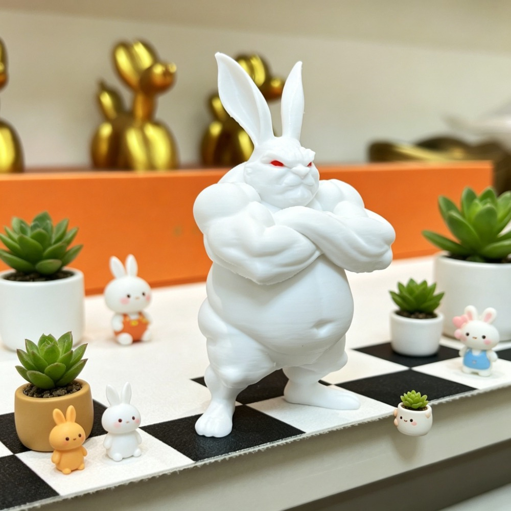Muscular Rabbit 3D Print Figur - 3D Printing Rabbit avis et prix