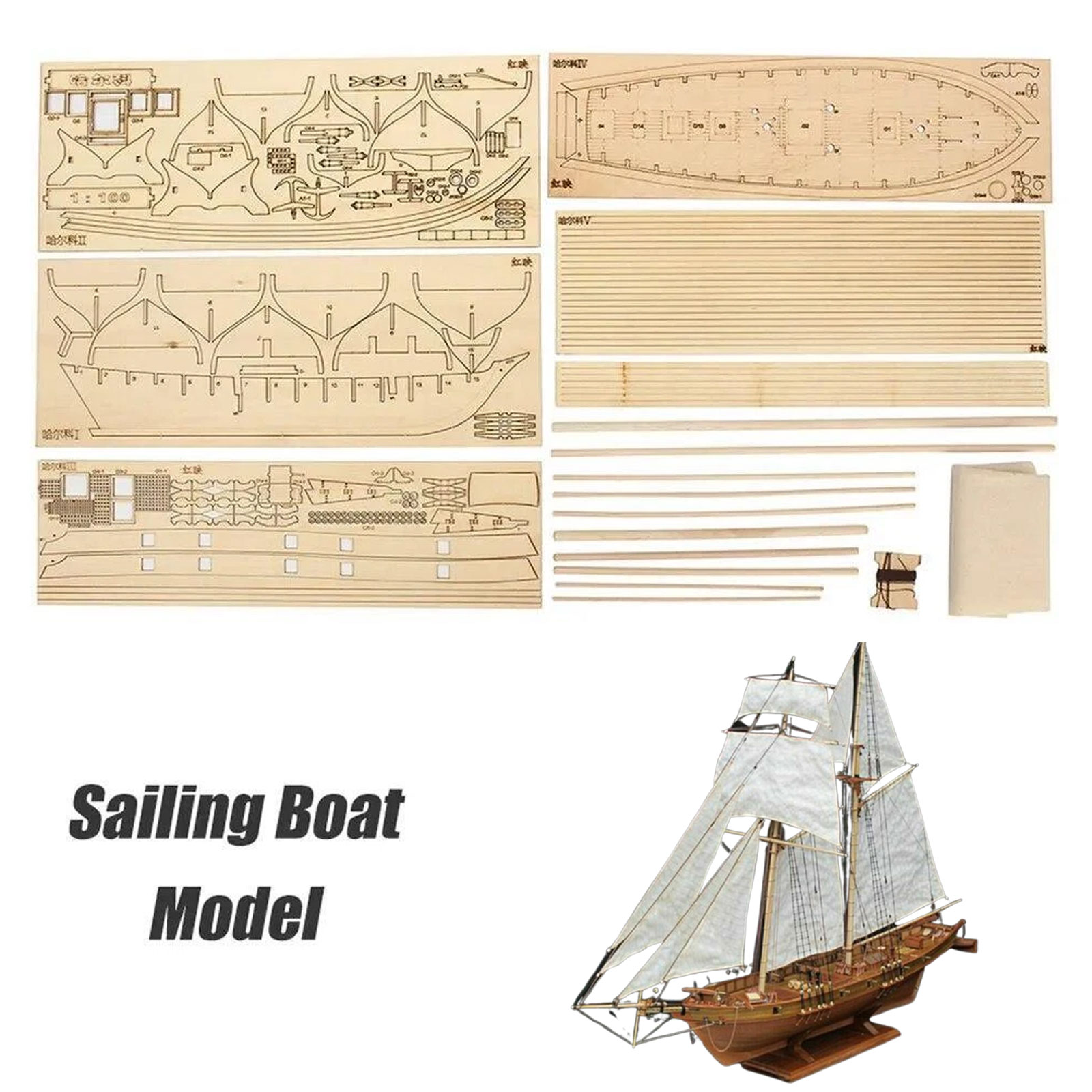 【Halcon Sailboat Wooden Model  - 3D Printing Lego avis et prix