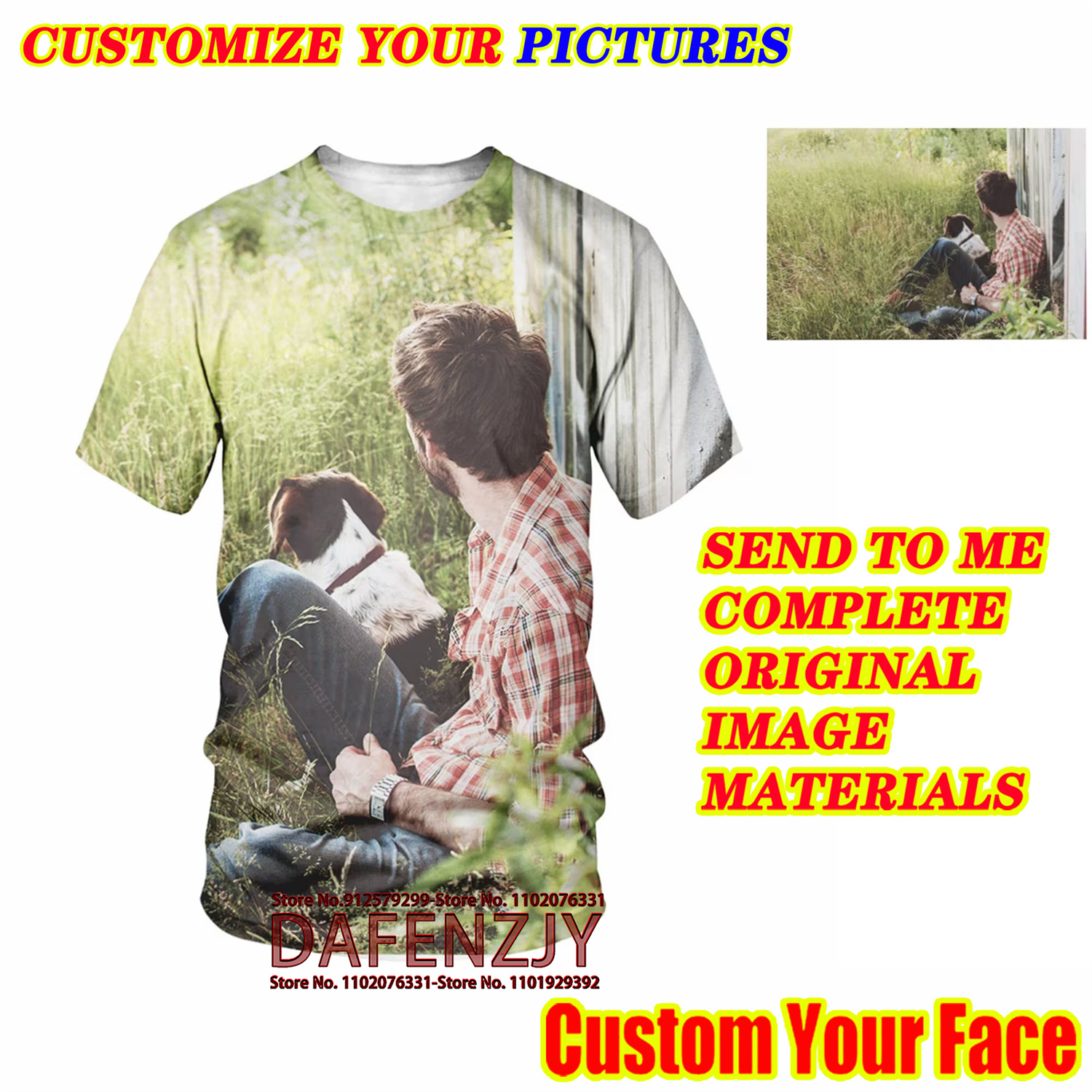 Men's Summer Custom Your Photo - 3D Printing Foto avis et prix