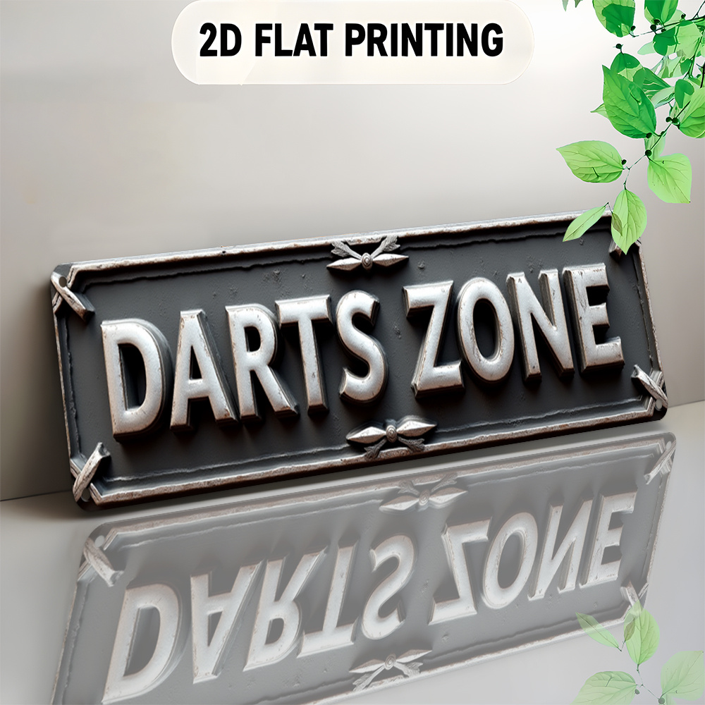 Tin Sign DARTS ZONE 2D Flat Pr - 3D Printing Zone avis et prix